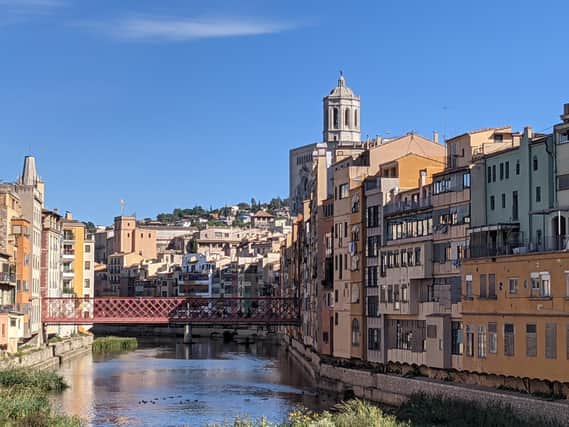 A view of Girona with the cathedral in the background. Catalonia now has 55 Michelin-starred restaurants with many of the world-class restaurants situated around the region.