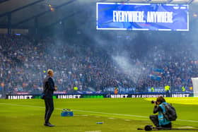 Rangers manager Philippe Clement on the touchline during the 2-1 win over Motherwell at Hampden. (Photo by Craig Williamson / SNS Group)