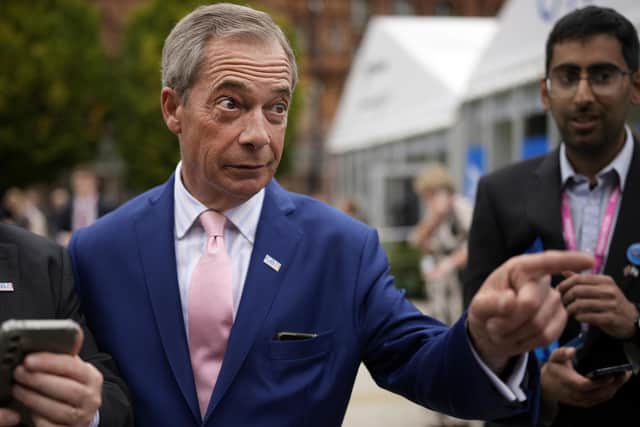 Some Conservatives appear to view Nigel Farage as a potential ally with talk he could even be a future party leader (Picture: Christopher Furlong/Getty Images)