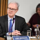 Lord Advocate James Wolffe giving evidence to the Scottish Parliament committee examining the handling of harassment allegations against former first minister Alex Salmond. (Photo by Jeff J Mitchell/Getty Images)