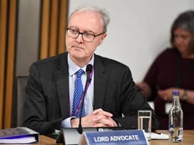 Lord Advocate James Wolffe giving evidence to the Scottish Parliament committee examining the handling of harassment allegations against former first minister Alex Salmond. (Photo by Jeff J Mitchell/Getty Images)