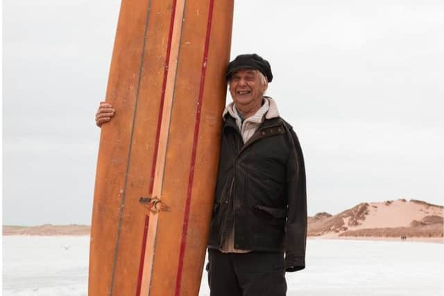 Detail of Sam Howard's Portrait of Scottish surfing pioneer Willie Tait PIC: Samuel Howard