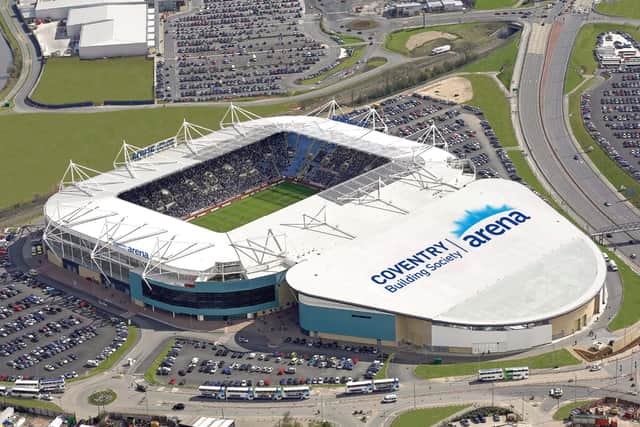 The Wasps rugby team plays at the Coventry Building Society Arena stadium.
