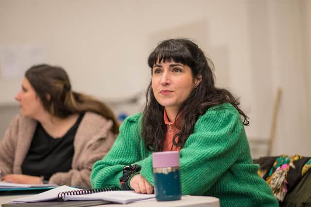 Maryam Hamidi in rehearsals for Moonset PIC: Mihaela Bodlovic