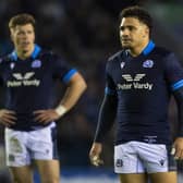 Huw Jones and Sione Tuipulotu have been named in the Guinness Six Nations Team of the Championship. (Photo by Ross MacDonald / SNS Group)