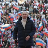 Vladimir Putin's regime exists in an Orwellian alternative universe, where war is good and peace is defeat (Picture: Mikhail Klimentyev/Sputnik/AFP via Getty Images)