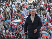 Vladimir Putin's regime exists in an Orwellian alternative universe, where war is good and peace is defeat (Picture: Mikhail Klimentyev/Sputnik/AFP via Getty Images)