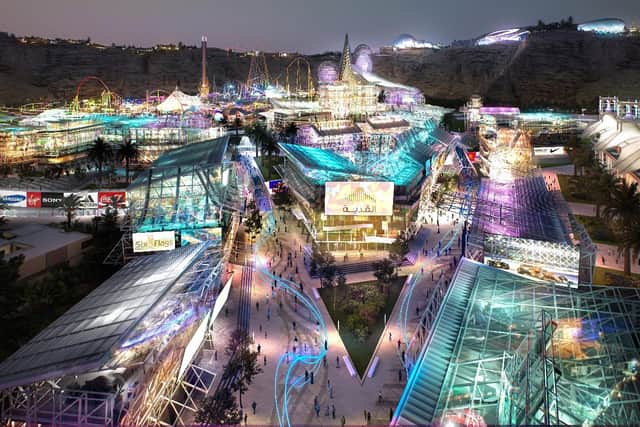 The firm has created hyper-realistic 3D visualisations including of the Qiddiya ‘destination city’ project (pictured) in Saudi Arabia. Picture: contributed.