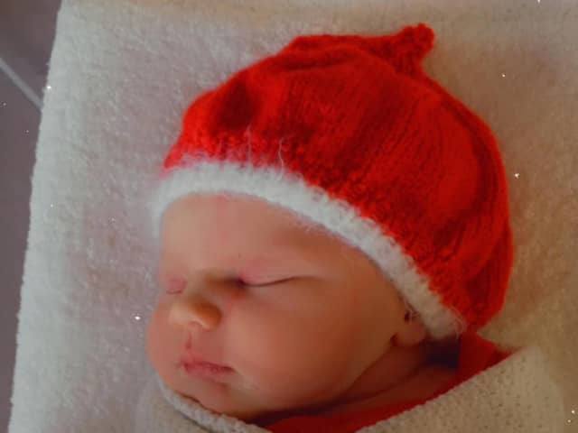 Gorgeous Cara Matilda Crawley arrived at 4.58am,  weighing 8lb 13oz. She is the first child for  Hayley Quinn, 34, and Sean Crawley, 30.