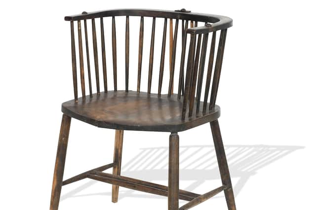 Charles Rennie Mackintosh based the design of his library chair on the ones he created for the 'Dutch Kitchen' area of Miss Cranston's tearoom on Argyle Street. Picture: Gilberto Martinez
