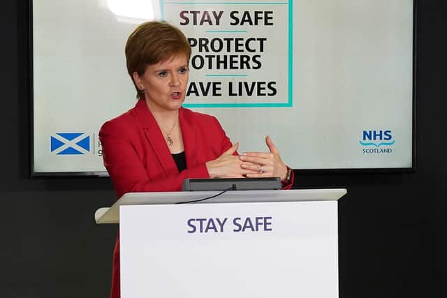 First Minister, Nicola Sturgeon (Photo by -/Scottish Government/AFP via Getty Images)