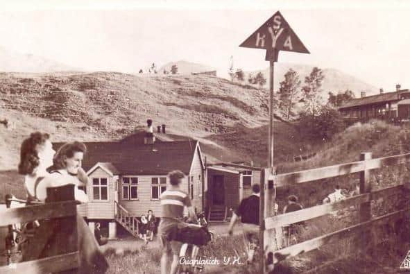 Mary Harvie kept postcards of hostels she visited in 1936, including Crianlarich.