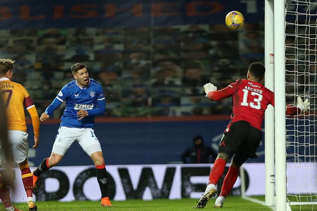 Cedric Itten's goal to give Rangers the lead as they came from behind to beat Motherwell 3-1 at Ibrox on Saturday could prove to be one of the most significant moments of the season for Steven Gerrard's squad. (Photo by Ian MacNicol/Getty Images)
