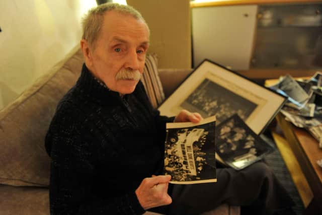 Former Aberdeen and Hearts striker Norrie Davidson, pictured in 2013, has died at the age of 88.