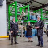 The Matthew Algie senior management team at the green bean facility.