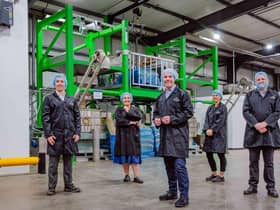 The Matthew Algie senior management team at the green bean facility.
