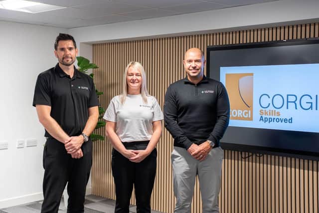 Team work: ETA co-founders Andrew Lamond (l) and Mark Glasgow with centre manager Carolynn Edgeworth.