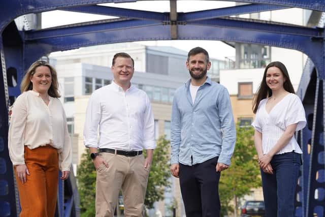 Elaine Burgess (Amiqus), Josif Grace (Legado), Callum Murray (Amiqus) and Erin Whyte (Amiqus). Picture by Stewart Attwood