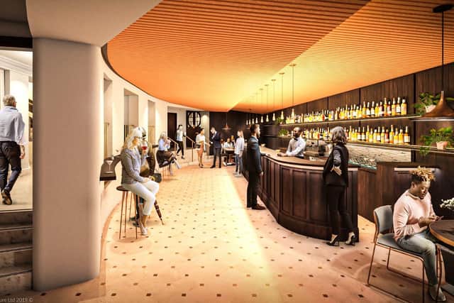 The theatre's traditional bars will be overhauled as part of the venue's revamp. Image: Bennetts Associates