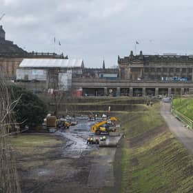 East Princes Street Gardens was left a mudbath following the Christmas Market.