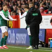 Hibs forward Jamie Gullan started his first match of the season in the 1-0 defeat to Aberdeen last weekend. (Photo by Craig Williamson / SNS Group)