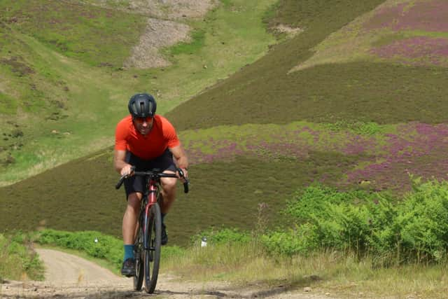 Mark tackling the Lammermuir Hills in East Lothian (Photo: Markus Stitz).