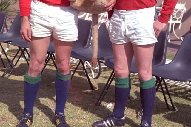 Phil Bennett, right, with Gareth Edwards during the Lions tour to South Africa in 1974. Picture: Allsport UK /Allsport