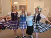 Highland dancers at HC-One Scotland’s Murrayfield House Care Home with resident