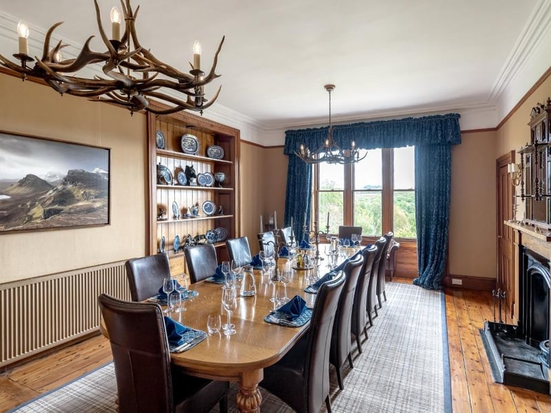 Interior: As well as its seven bedrooms, this home-from-home boasts a gym and sauna, sizable drawing and dining rooms, a full size snooker room, and rental includes a private chef and 4x4 reserve tour.