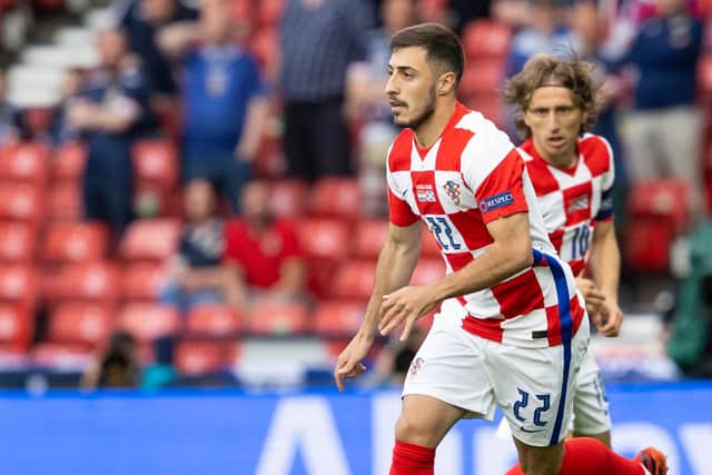 New Celtic signing Josip Juranovic in action for Croatia against Scotland during Euro 2020 (Photo by Alan Harvey / SNS Group)