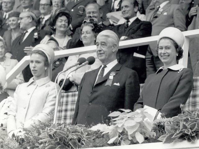 The Royal Box at the 1970 Edinburgh Commonwealth Games Closing Ceremony.