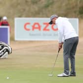 Grant Forrest putts on the  ninth green on day two of the Cazoo Classic at Hillside. Picture: Warren Little/Getty Images.