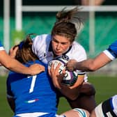 Helen Nelson in action for Scotland during the Women's Six Nations match against Italy at Scotstoun in April. Picture: Ross MacDonald/SNS