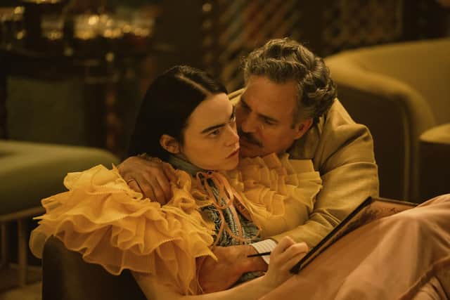 Mark Ruffalo and Emma Stone in Poor Things (Atsushi Nishijima/Searchlight Pictures via AP)
