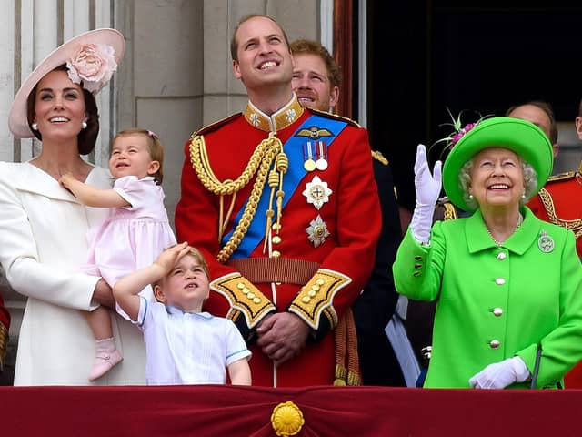Members of the royal family stand on the balcony during the Trooping the Colour in 2016 for the Queen's 90th birthday. Photo: Ben A. Pruchnie/Getty Images.