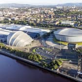 The Armadillo, Exhibition Halls and SSE Hydro, on the Scottish Event Campus alongside the River Clyde in Glasgow, which will host the UN Climate Change Conference of the Parties (Cop26) next month.