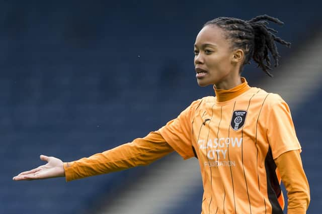 Glasgow City's Miracle Porter and her team-mates have the title in their hands - a win against Rangers will secure it.