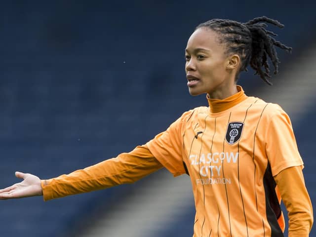 Glasgow City's Miracle Porter and her team-mates have the title in their hands - a win against Rangers will secure it.