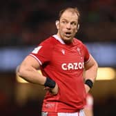 Wales player Alun Wyn Jones looks on during the Six Nations Rugby match between Wales and Ireland at Principality Stadium on February 04, 2023 in Cardiff, Wales.