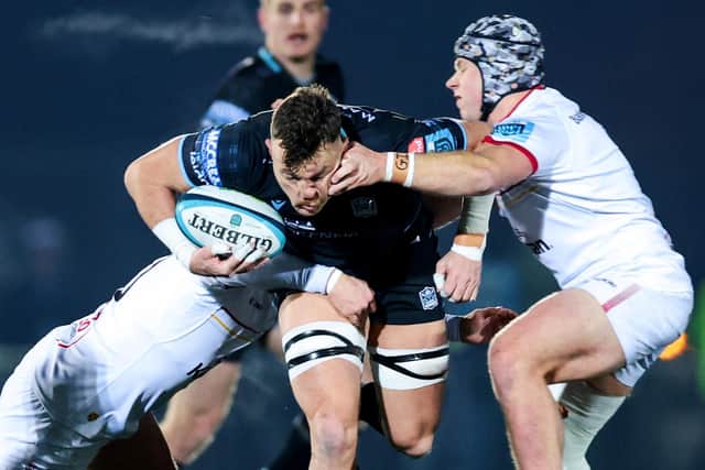 Glasgow Warriors Jack Dempsey in action against Ulster.