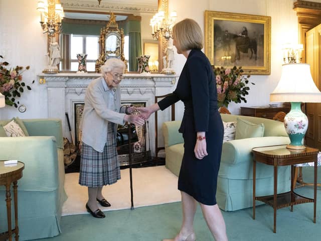 The Queen Elizabeth welcomed Liz Truss during an audience at Balmoral on Tuesday