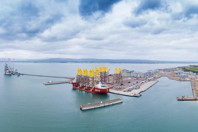 The Port of Nigg from the air. Picture: Inverair Drone Services