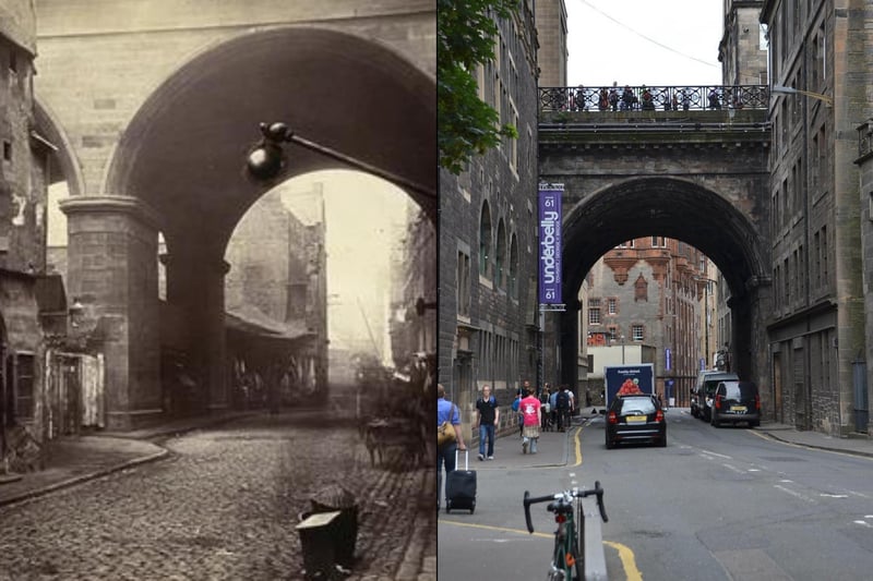 During a time when it was illegal to move cattle through the city streets, this passage enabled people to bring their cattle from their fields to the south and east of Edinburgh to the cattle market nearby Grassmarket.