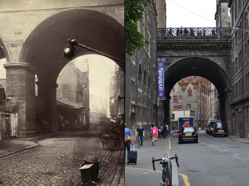 During a time when it was illegal to move cattle through the city streets, this passage enabled people to bring their cattle from their fields to the south and east of Edinburgh to the cattle market nearby Grassmarket.