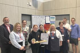 Snacky Mackies winners with team members from ESS