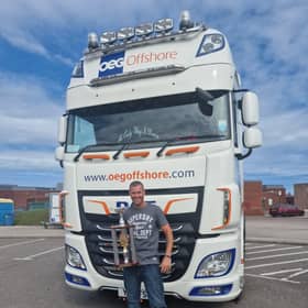 Alan Wood with his winning truck.