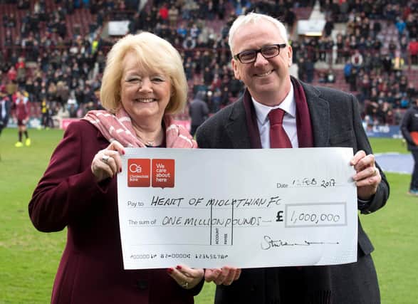 Hearts owner Ann Budge has received many donations from Stuart Wallace on behalf of FoH.