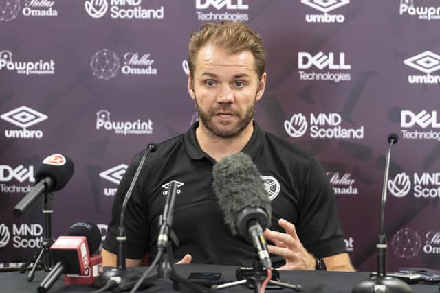 Hearts boss Robbie Neilson ahead of the Europa League play-off with Zurich. (Photo by Mark Scates / SNS Group)