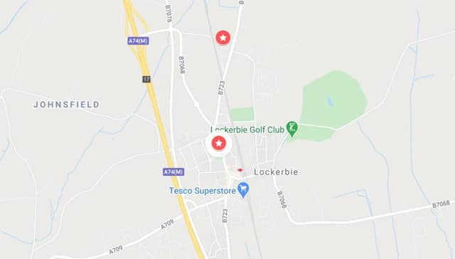 The vehicles, A BMW and a Mercedes, were pursued to two different locations in Lockerbie by police