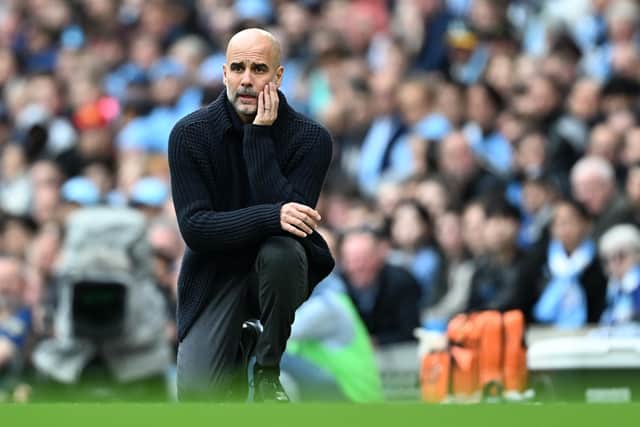 Pep Guardiola's Manchester City take on Fulham on Saturday lunchtime.